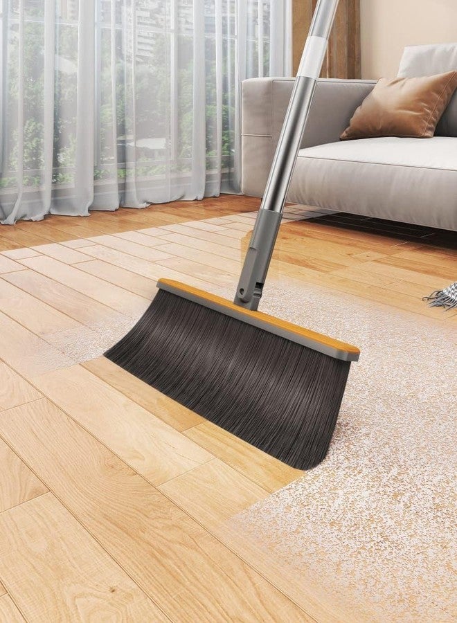 PRICHI Broom and Dustpan Set with Lid for Home Indoor Dust Pan with Combo 3 Foot Long Stainless Standing Upright for Room Office Home Kitchen Floor Whisk Brush Set - Image 2
